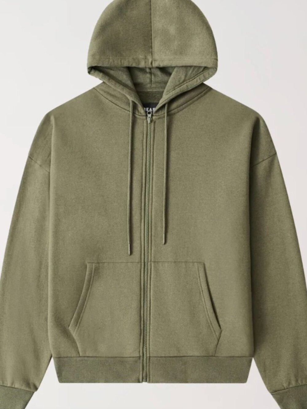 (NWT) (Bundle Deal) Reason Essential Boxy Fit Zip Up Hoodie - Olive Green Mens S